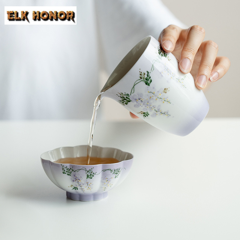 Jarra de té Qing Lun con flor  - Handmade Ceramic Mug reseña y precio