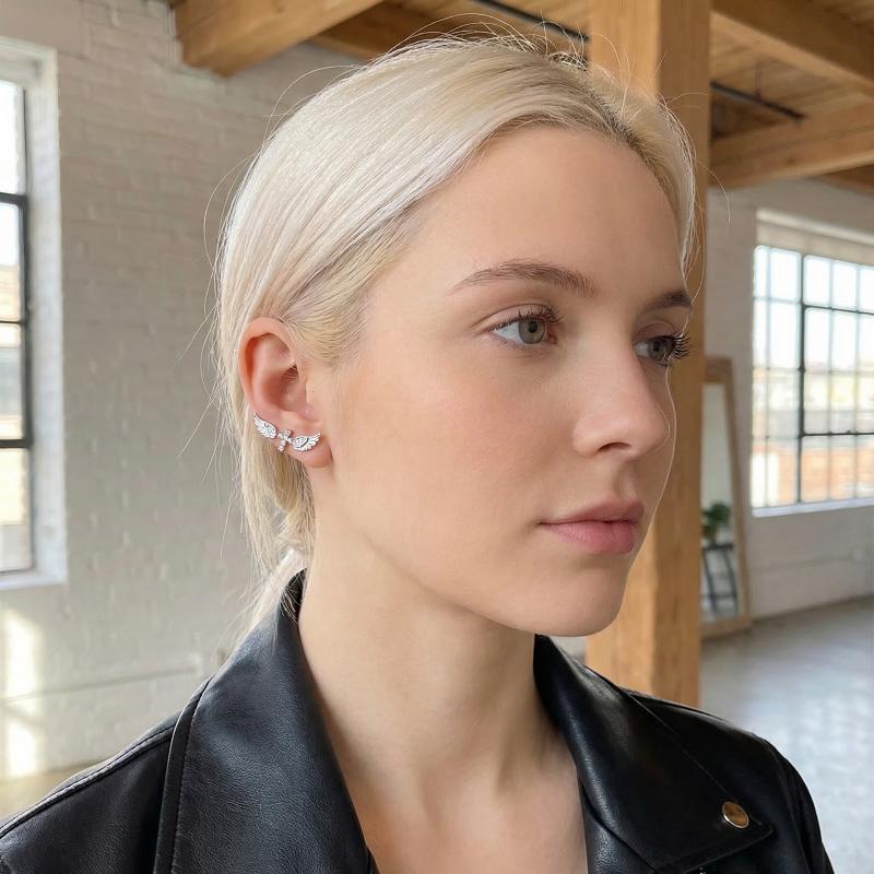 Pendientes de Cruz con Alas de - Luxury Lifestyle Party reseña y precio