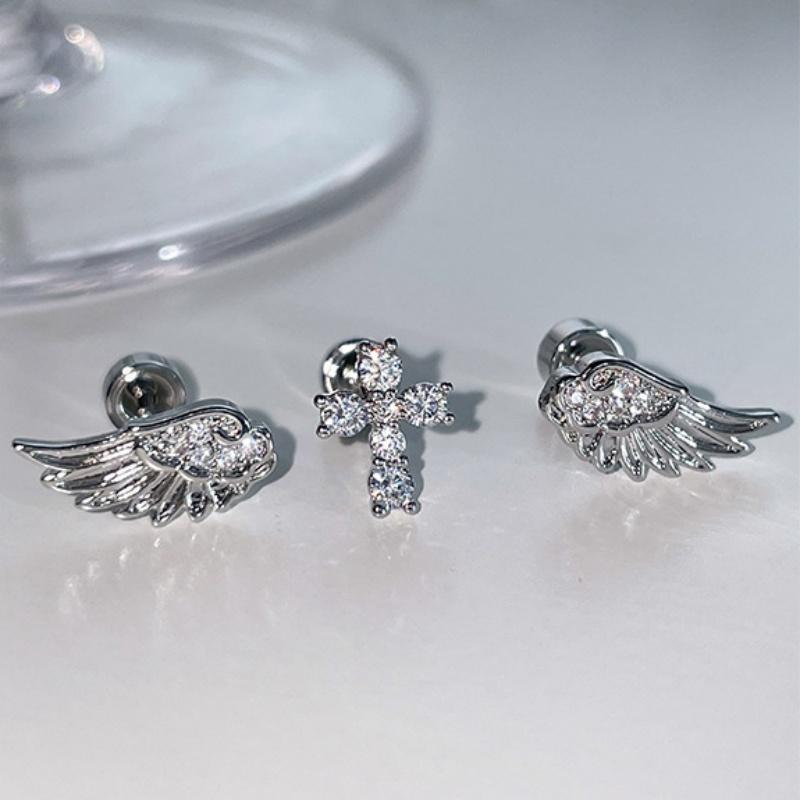 Pendientes de Cruz con Alas de - Luxury Lifestyle Party reseña y precio